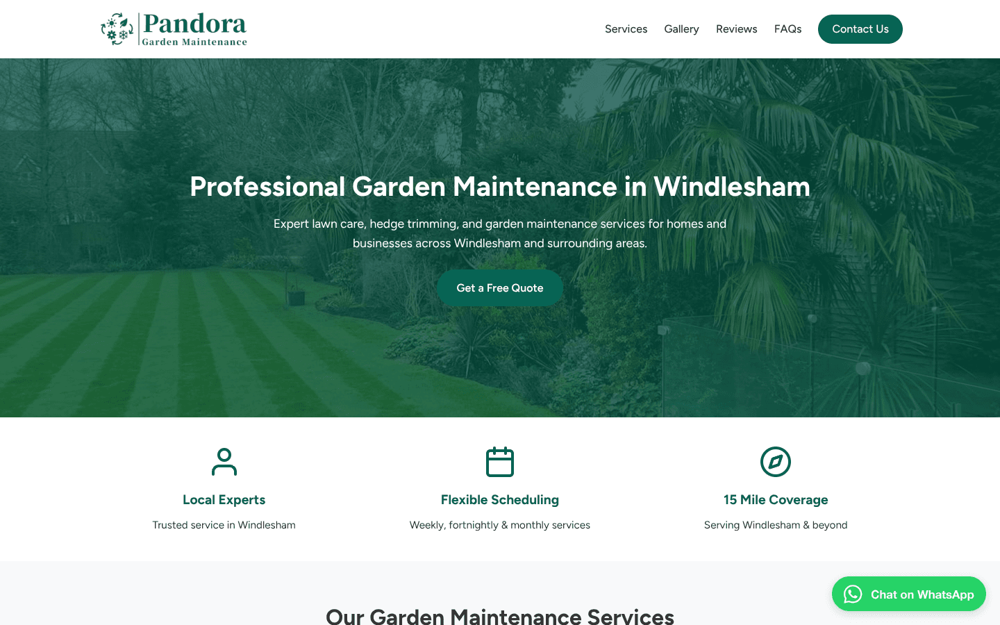 Pandora Garden Maintenance